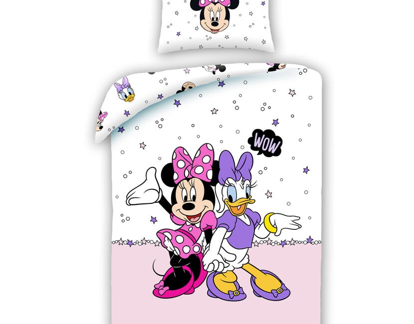Disney Minnie Mouse Dekbedovertrek, Wow - Eenpersoons - 140 x 200 + 70 x 90 cm - Katoen