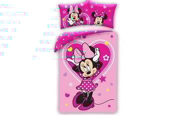 Disney Minnie Mouse Dekbedovertrek, Pink Love - Katoen