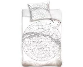 Dreame3 dekbedovertrek Globe - Eenpersoons - 140 x 200 / 70 x 90 cm - Katoen