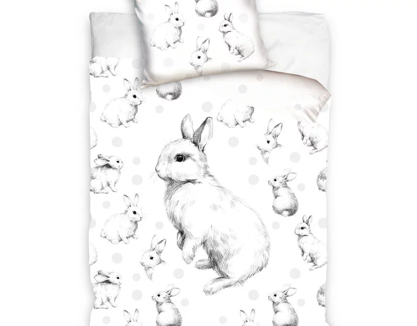 Animal Pictures Dekbedovertrek, Konijntjes - 140 x 200 cm / 70 x 90 cm - Katoen