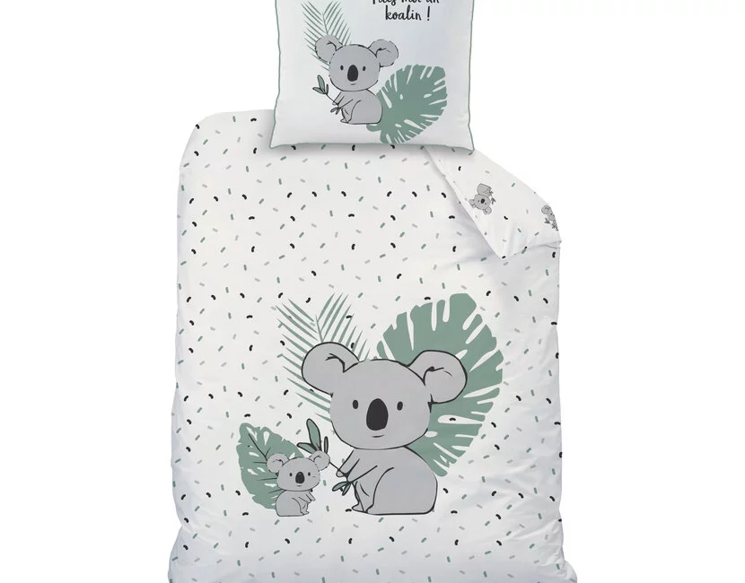 Matt & Rose Dekbedovertrek, Koala - 140 x 200 cm + 63 x 63 cm - Katoen