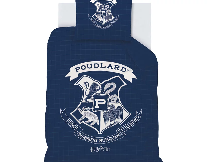 Harry Potter Dekbedovertrek, Preppy - 140x200cm + 63x63cm - Katoen