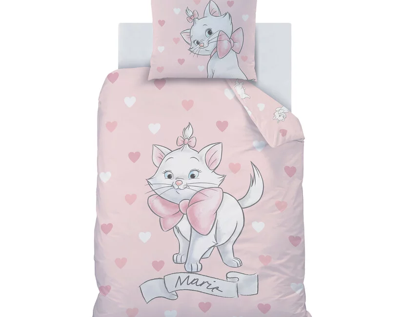 Disney Aristocats Dekbedovertrek, Love - 140 x 200 cm + 63 x 63 cm - Katoen