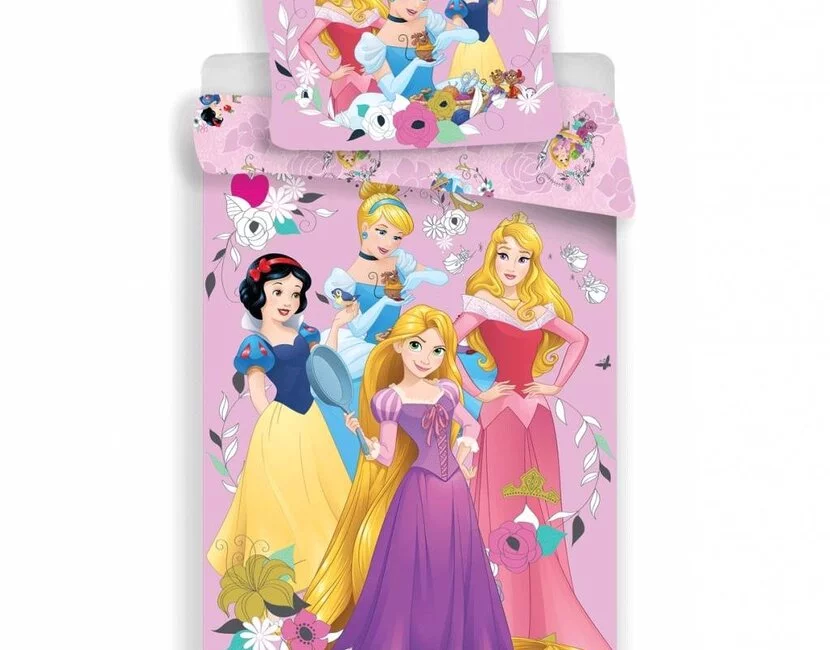 Disney Princess Pink - Dekbedovertrek - Eenpersoons - 140 x 200 cm - Multi