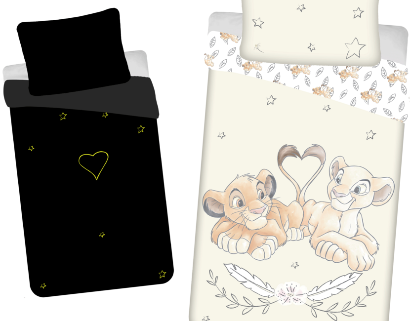 Disney The Lion King Dekbedovertrek, Glow in the Dark - 140 x 200 cm + 70 x 90 cm - Katoen