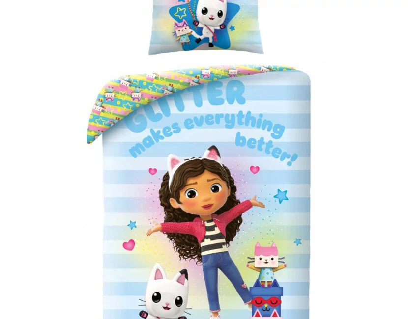 Gabby Poppenhuis Dekbedovertrek, Glitter - 140 x 200 cm + 70 x 90 cm - Katoen