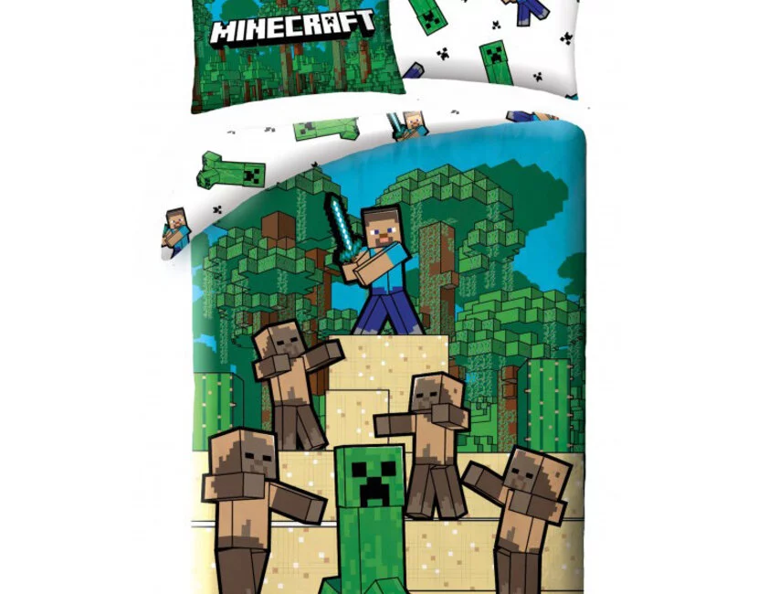 Minecraft Dekbedovertrek, Husk - 140 x 200 cm + 70 x 90 cm - Katoen