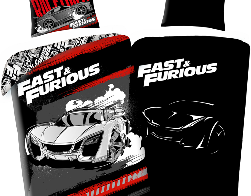 The Fast and the Furious Dekbedovertrek Race - Glow in the Dark - 140 x 200 + 70 x 90 cm - Katoen