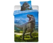 Dinosaurus Dekbedovertrek, T-Rex - 140 x 200 cm + 70 x 90 cm - Katoen