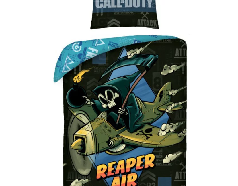 Call of Duty Dekbedovertrek, Reaper - 140 x 200 cm + 70 x 90 cm - Katoen