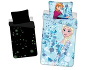 Disney Frozen Dekbedovertrek, Sisters Glow in the Dark - 140 x 200 cm + 70 x 90 cm - Katoen