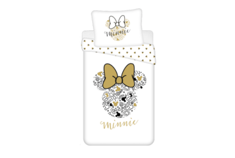 Disney Minnie Mouse Dekbedovertrek Gold - Katoen