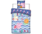 Peppa Pig Dekbedovertrek Splash - 140 x 200 cm / 65 x 65 cm - Polykatoen