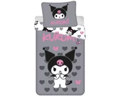 Hello Kitty Dekbedovertrek Kuromi Hearts - 140 x 200 cm / 70 x 90 cm - Katoen