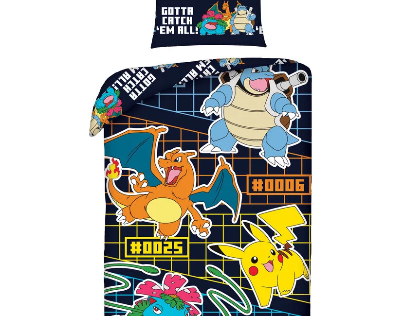 Pokemon Dekbedovertrek, Charizard - Eenpersoons - 140 x 200 + 70 x 90 cm - Polyester