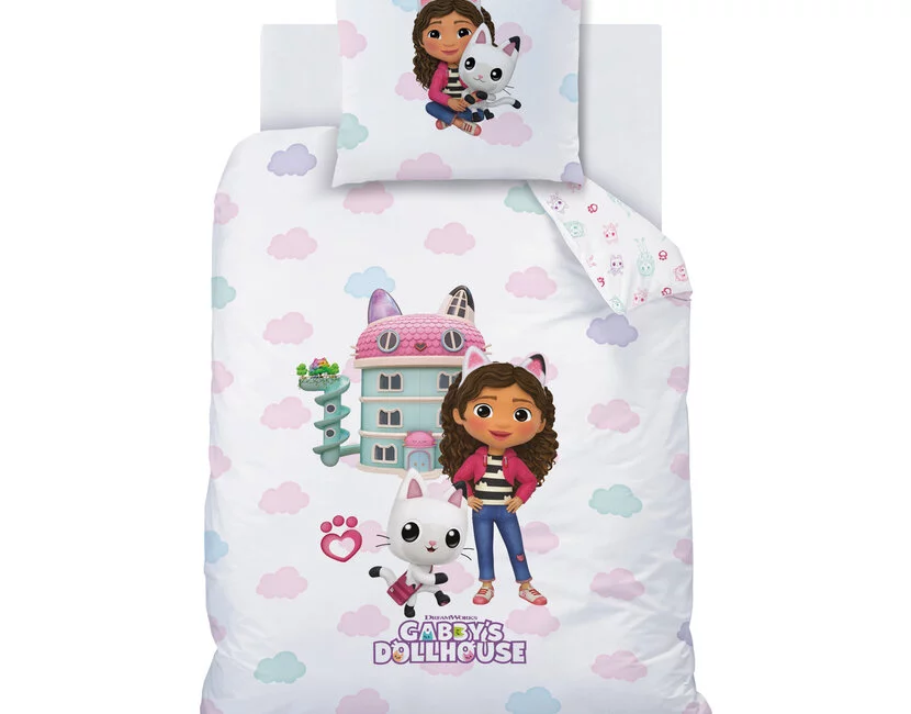 Gabby's Poppenhuis Dekbedovertrek Magique World - 140 x 200 + 63 x 63 cm - Katoen