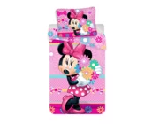 Disney Minnie Mouse dekbedovertrek, Flowers - Eenpersoons - 140 x 200 cm / 60 x 80 cm - Katoen