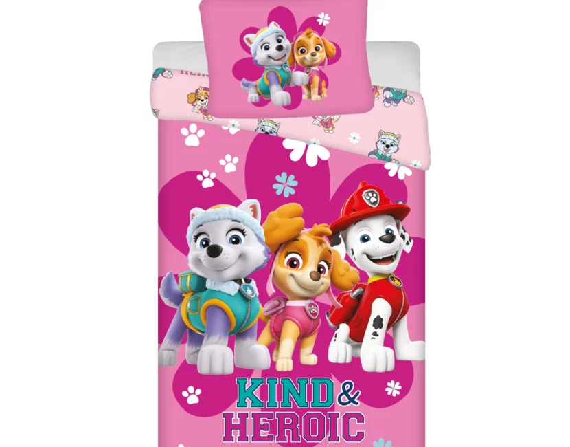 Paw Patrol dekbedovertrek, Heroic - Eenpersoons - 140 x 200 cm / 60 x 80 cm - Katoen