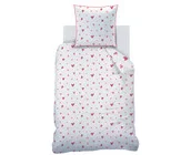Matt & Rosse Dekbedovertrek, Heart - Eenpersoons - 140 x 200 + 63 x 63 cm - Katoen