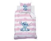 Disney Lilo & Stitch Dekbedovertrek, Stripes - 140 x 200 cm + 63 x 63 cm - Katoen