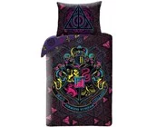 Harry Potter Dekbedovertrek, Neon - 140 x 200 cm + 70 x 90 cm - Katoen