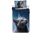 Animal Pictures Dekbedovertrek, Kat - 140 x 200 + 70 x 90 cm - Polyester