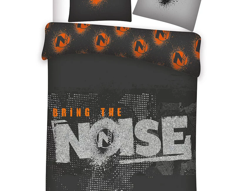 Nerf  Dekbedovertrek, Bring the Noise - 140 x 200 + 65 x 65 cm - Biologisch Katoen