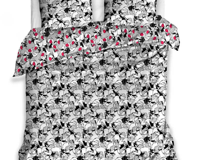 Looney Tunes Dekbedovertrek, Sylvester - 140 x 200 + 70 x 90 cm - Katoen