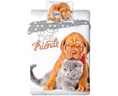 Animal Pictures Dekbedovertrek Cat & Dog - 140x200 + 70x90cm - 100% katoen