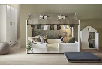 4-in-1 Kinderbed met dakconstructie