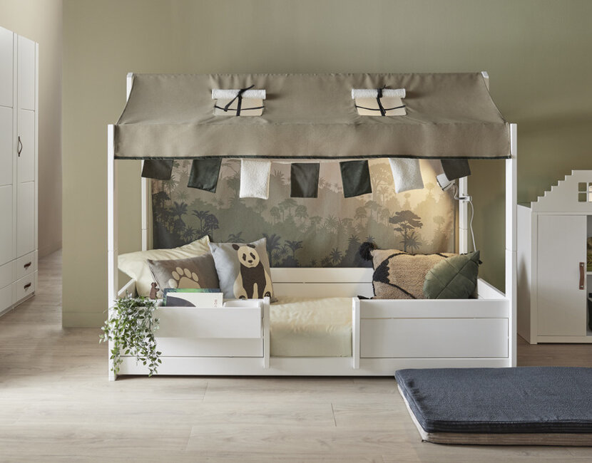 4-in-1 Kinderbed met dakconstructie