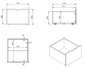Halfhoogslaper Pino - Wit - 90x200 - met glijbaan, 2 lades en bedplank (variant 4)