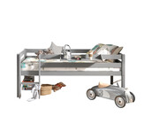 Halfhoogslaper Pino - Grijs - 90x200cm - met bedplank (variant 2)