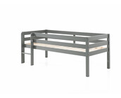 Halfhoogslaper Pino - Grijs - 90x200cm - met bedplank (variant 2)