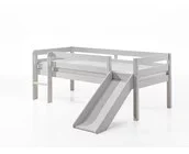Halfhoogslaper Pino - Wit - 90x200 - met glijbaan en bedplank (variant 3)