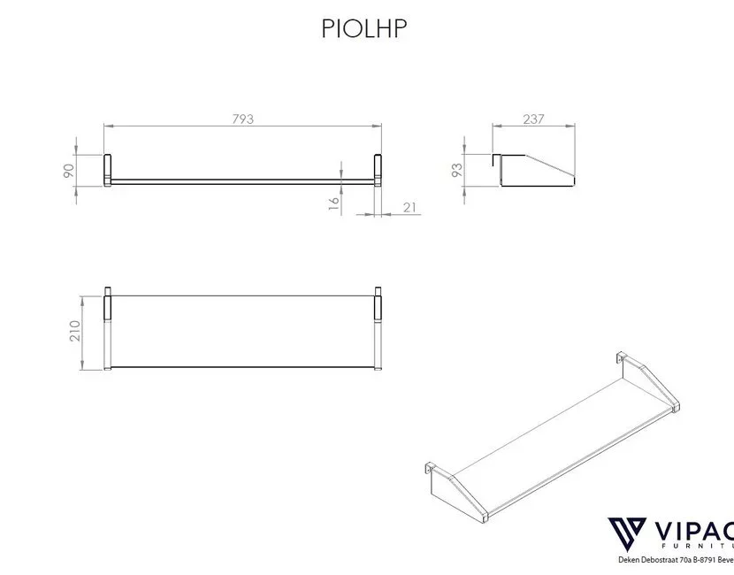Halfhoogslaper Pino - Wit - 90x200 - met glijbaan en bedplank (variant 3)