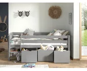 Halfhoogslaper Pino - Grijs - 90x200cm - met 3 lades (variant 5)