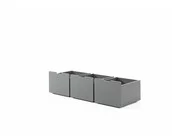 Halfhoogslaper Pino - Grijs - 90x200cm - met 3 lades (variant 5)
