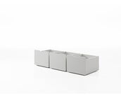 Halfhoogslaper Pino - Wit - 90x200 - met 3 lades en bedplank (variant 6)
