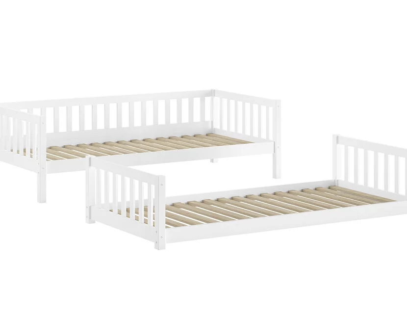 Stapelbed Montessori - Ronald - Wit- 90x200
