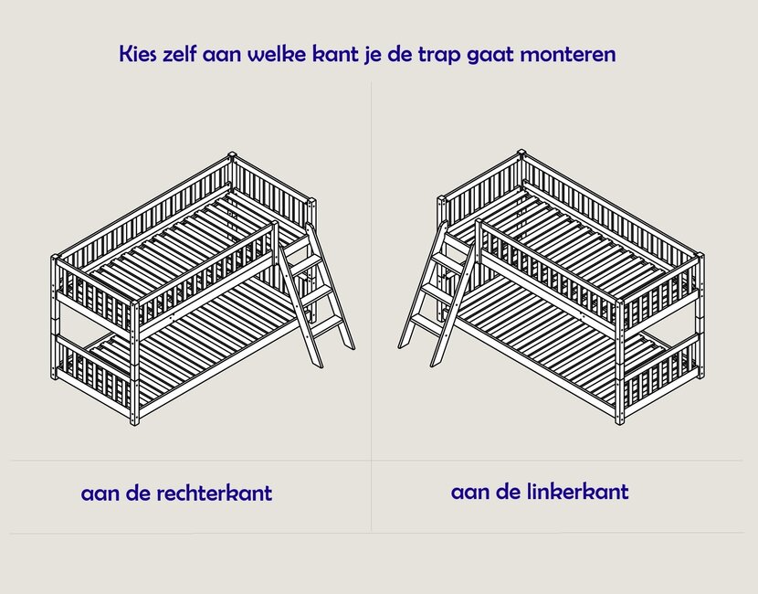 Stapelbed Montessori - Ronald - Natuur - 90x200