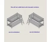 Stapelbed Montessori - Ronald - Wit- 90x200