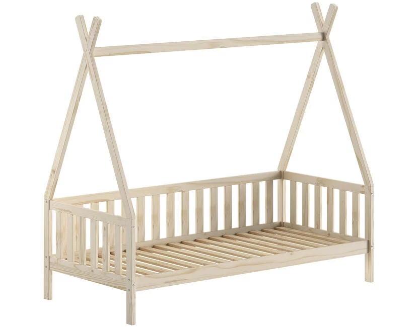 Bedbank Tipi - Naturel houtkleur  - 90x200