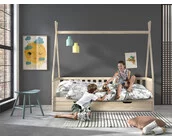 Bedbank Tipi - Naturel houtkleur  - 90x200