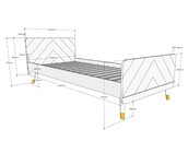 Kinderbed Billy - Satijn wit - 90x200