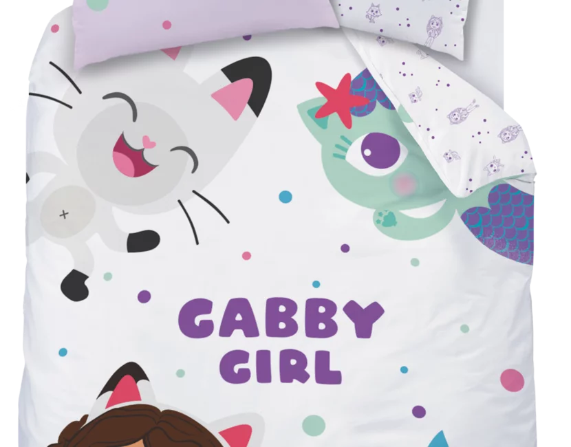 Gabby's Poppenhuis Dekbedovertrek Funny - 140 x 200 + 63 x 63 cm - Katoen
