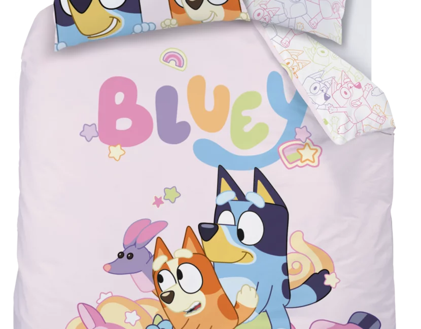 Bluey Dekbedovertrek Colorful - 140 x 200 + 63 x 63 cm - Katoen