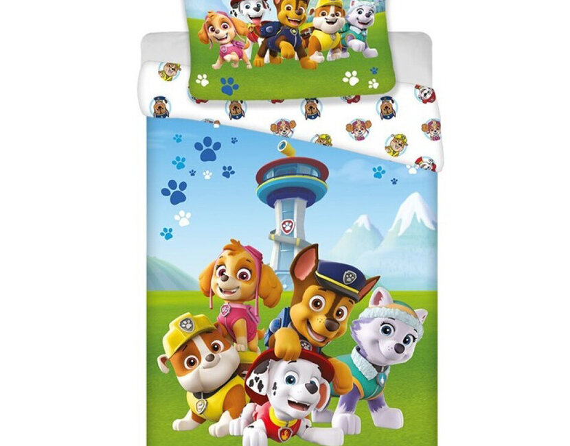 Paw Patrol Dekbedovertrek, Rescue Squad - Eenpersoons - 140 x 200 + 65 x 65 cm - Katoen