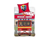 Brandweerman Sam Dekbedovertrek, Rescue Squad - Eenpersoons - 140 x 200 + 60 x 70 cm - Katoen