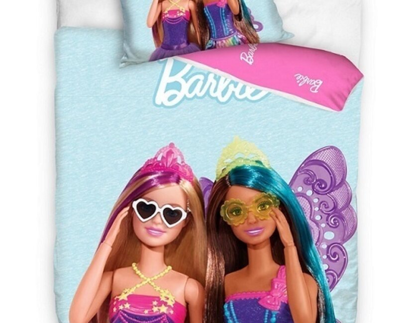 Barbie Dekbedovertrek, Smile - Eenpersoons - 140 x 200 + 60 x 70 cm - Katoen